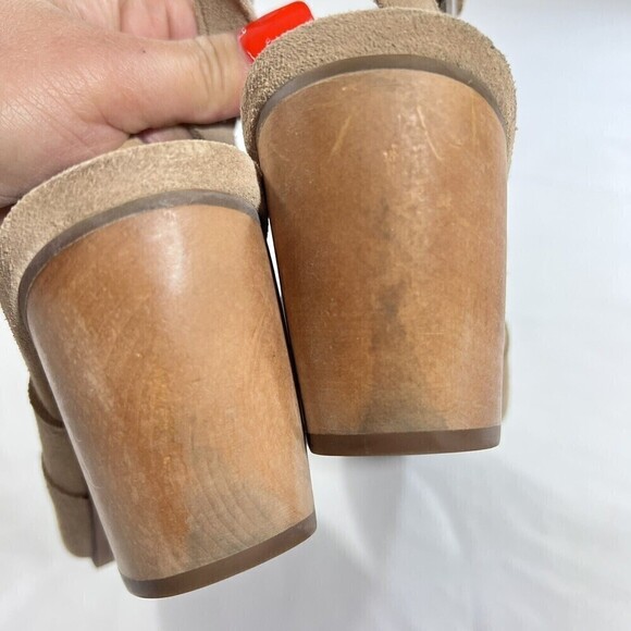Latigo Simon‎ Leather Suede Closed-Toe Slingback sandal Booties Brown Size 8.5 M - Picture 11 of 12
